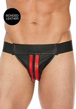 Plain Front With Zip Jock - L/XL - Red