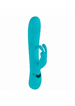 VIVE - Mimi - Triple Motor Recargable - Conejo Vibrador y Golpeador Punto G - Azul
