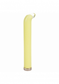 Loveline - Aurora - Recargable - 10 funciones - Vibrador de punto G de 6,3" - Vidrio - Amarillo