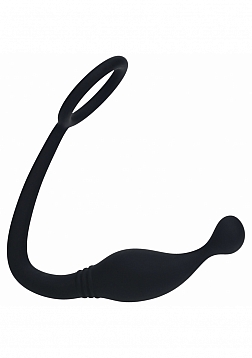 LEVELZ - Anillo de silicona para el pene con estimulador de próstata - S - Negro