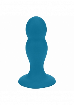 LEVELZ - Plug anal de silicona líquida con sonajero doble - Mediano - Verde azulado
